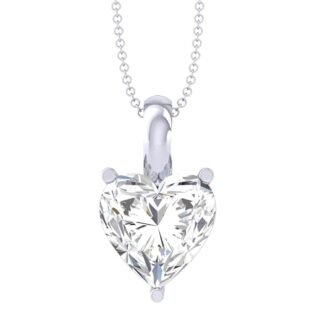 Clara 925 Silver Heart Pendant Earrings Chain