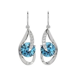 Sterling Silver Sky Blue Eye Pendant Earring