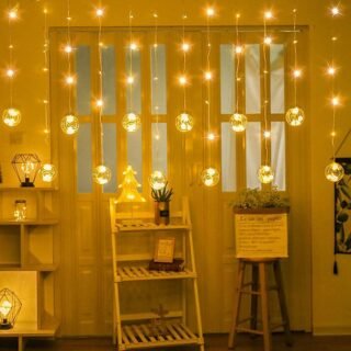 One94Store 12 Wish Ball Curtain LED String Lights