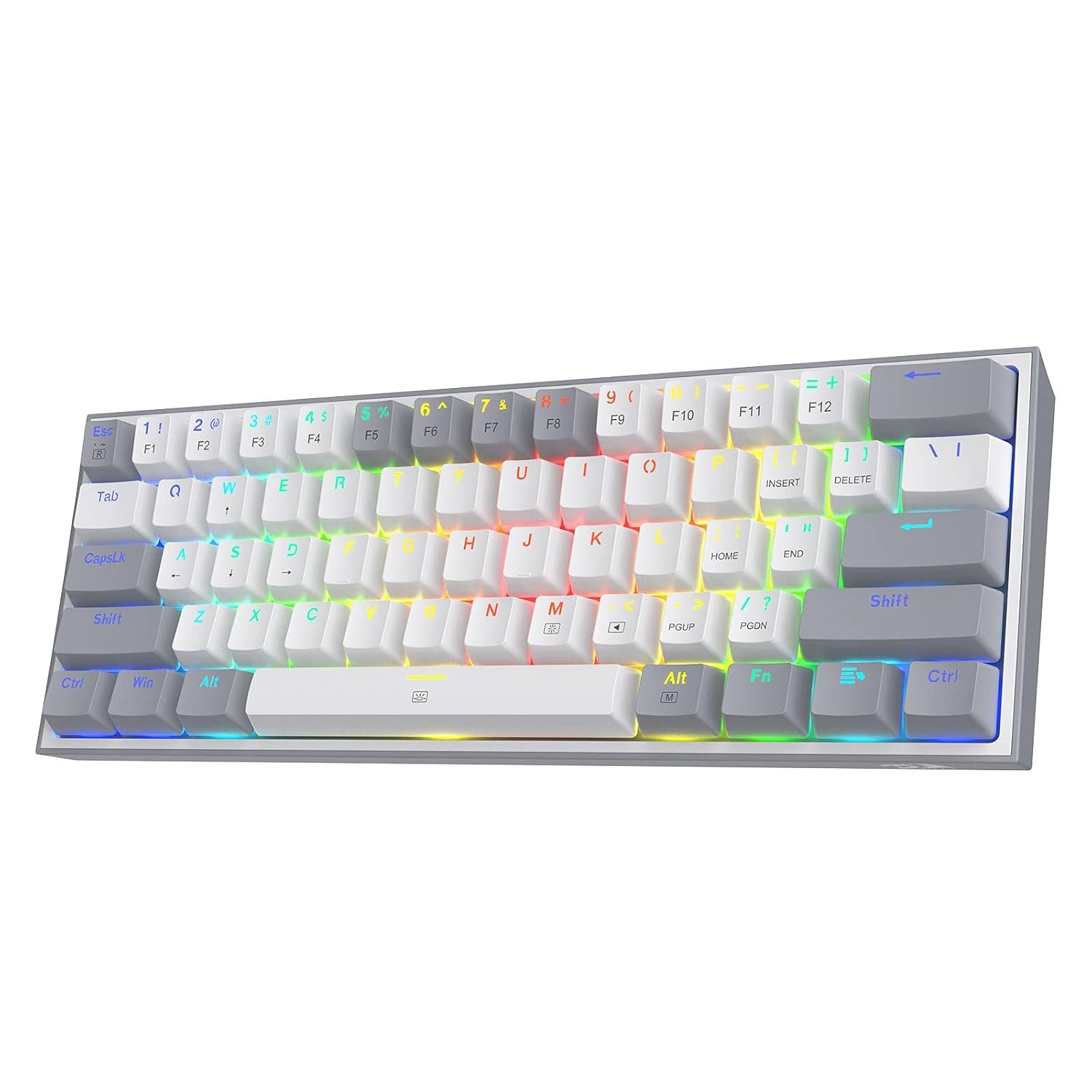 Redragon K617 Fizz 60% Wired RGB Gaming Keyboard, 61 Keys
