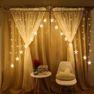 MIRADH 16 Stars 136 Led Curtain String Fairy Lights