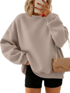 Trendy Queen Oversized Sweatshirts pullover Crewneck Tops Fall