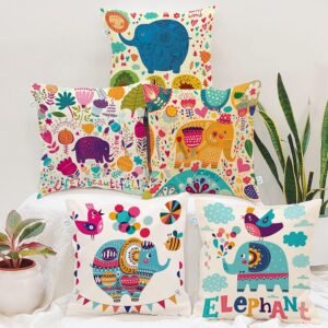 STITCHNEST Set of 5 Polycotton Cushion Covers